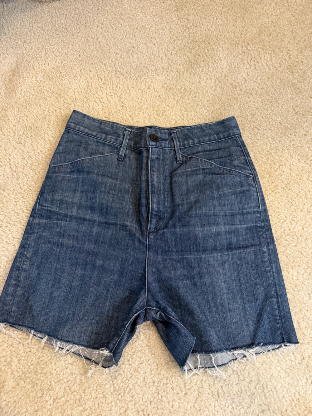 Earnest Sewn Dark Blue Denim Jean Shorts size 28